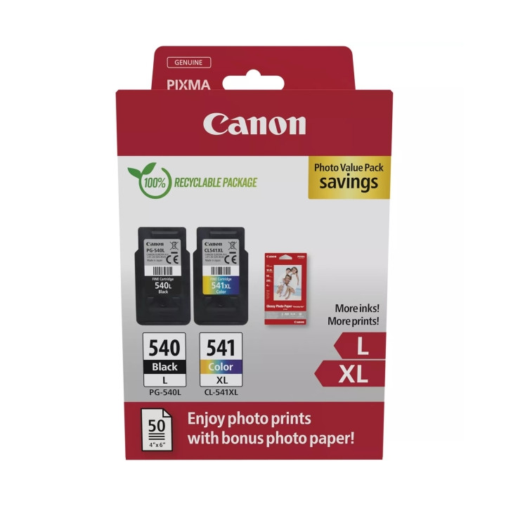 Pack CANON PG-540 L CL-541 XL + papier photo 5224B012