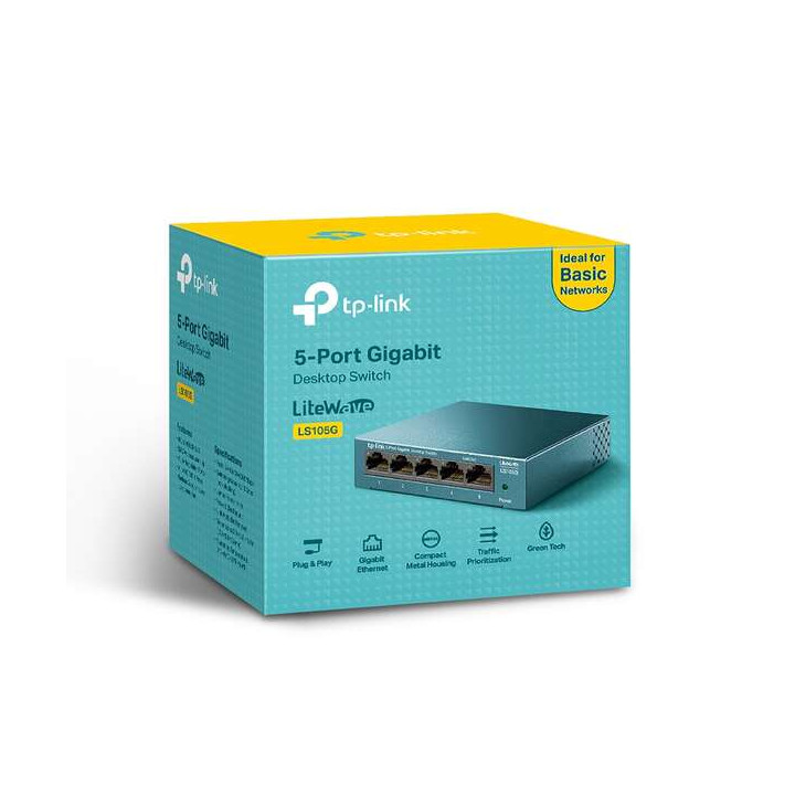 Switch 5 ports 10/100/1000 TPLINK LS105G metal
