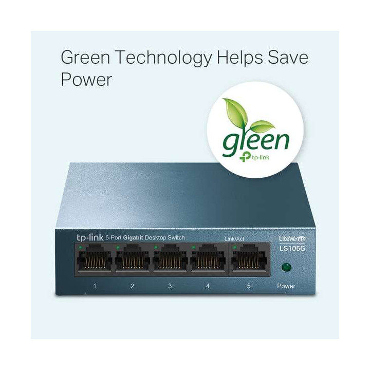 Switch 5 ports 10/100/1000 TPLINK LS105G metal