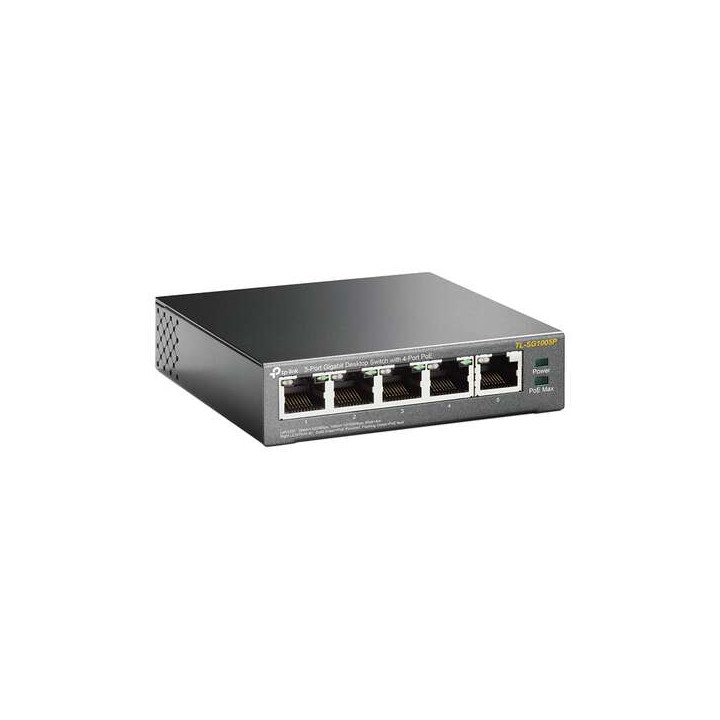 Switch 5 ports 10/100/1000 TPLINK TL-SG1005P acier  MAX10gbit/S QoS IGMP  POE