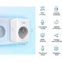 Prise connectee TAPO TPLINK P110 consom elec comp ALEXA GOOGLE