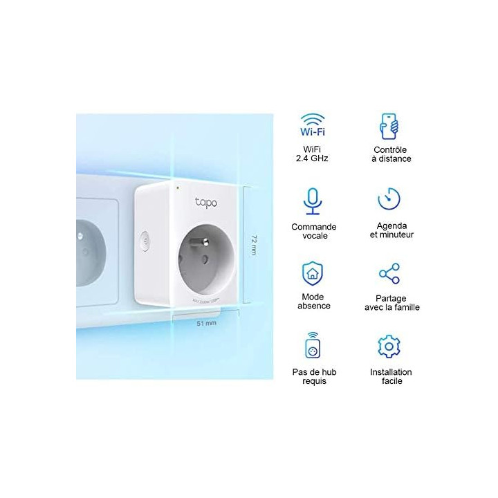 Prise connectee TAPO TPLINK P110 consom elec comp ALEXA GOOGLE