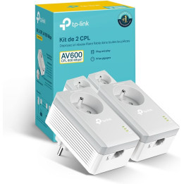 CPL courant porteur 600mbp avec prises FR  TPLINK TL-PA4015PKIT pack de 2
