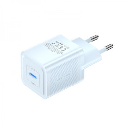 Chargeur telephone USB-C 20W  charge rapide bleu