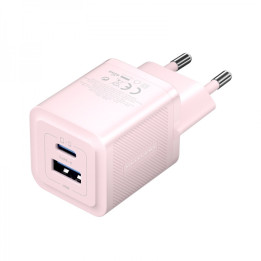 Chargeur telephone 2 ports   USB-A 30W  USB-C 30W chaque  charge rapide   ROSE