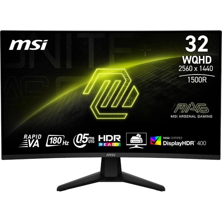 31.5 MSI MAG 32CQ6F  2560x1440 0.5ms 180mhz  incurve vesa  dp hdmi