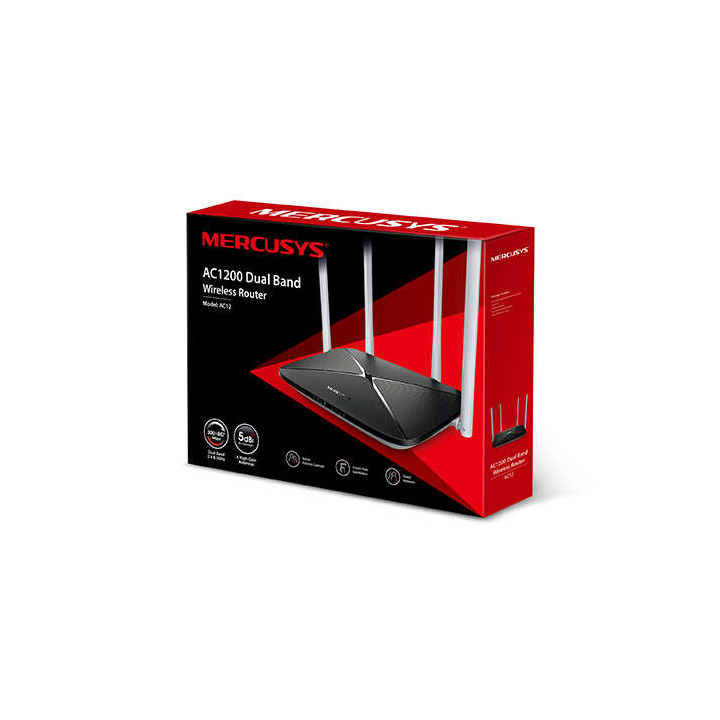 Point d acces MERCUSYS AC12 1200 2.4ghz 5ghz  5 ports10/100