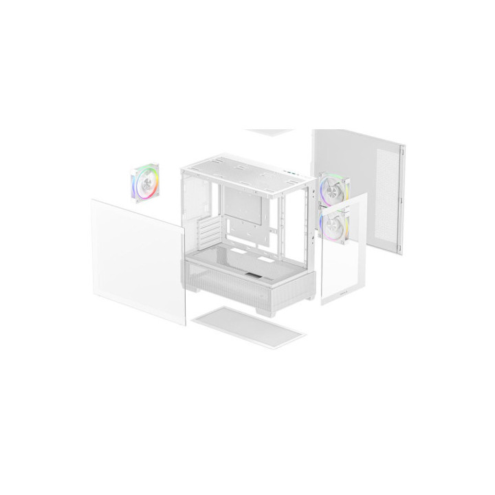 Boitier DEEPCOOL CG380 3F mATX BLANC