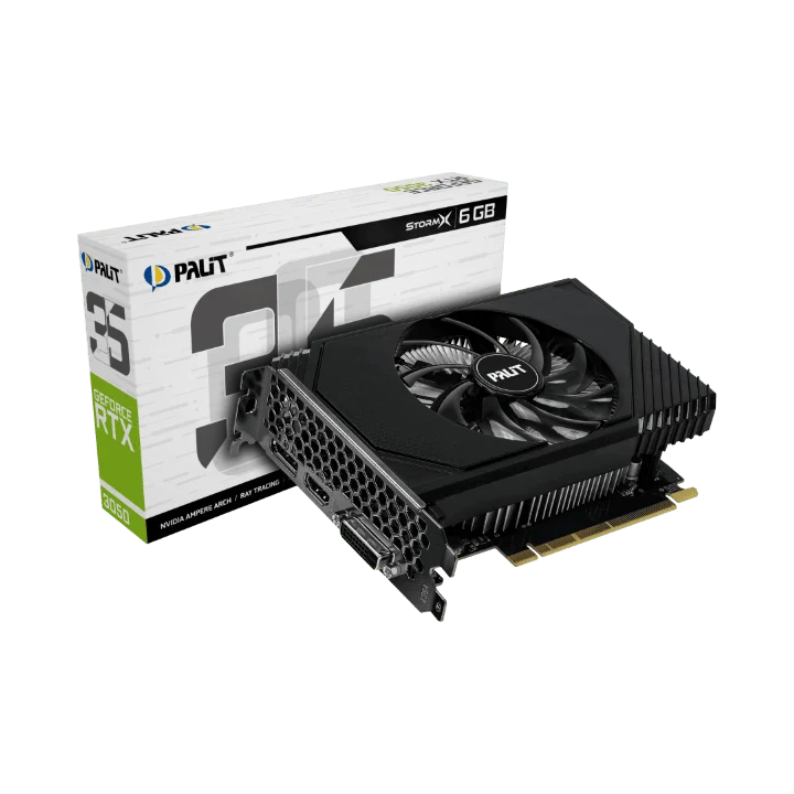 Carte graphique RTX 3050 6go PALIT StormX 1 vent dvi hdmi DP