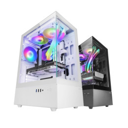 Boitier gamer MARS GAMING MC-X0 1 vent AQUARIUM BLANC