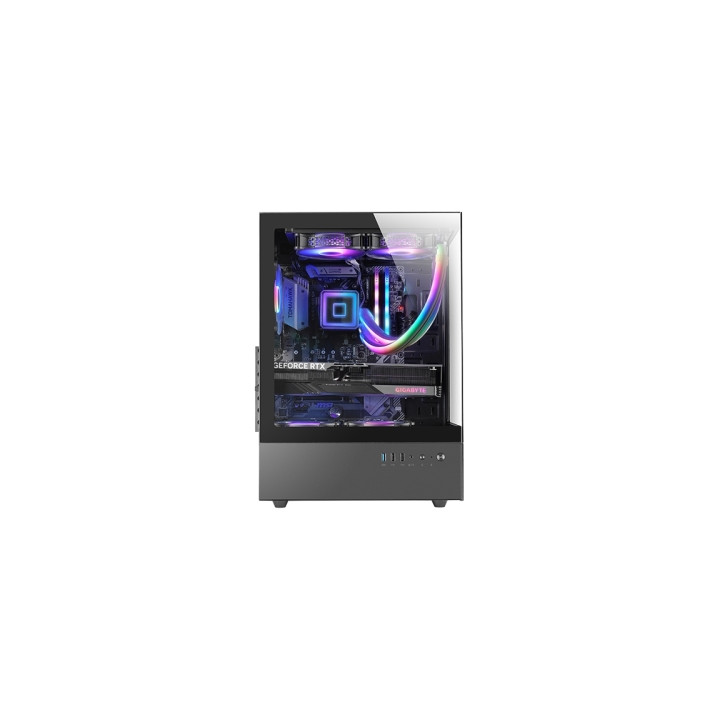 Boitier gamer MARS GAMING MC-X0 1 vent AQUARIUM NOIR