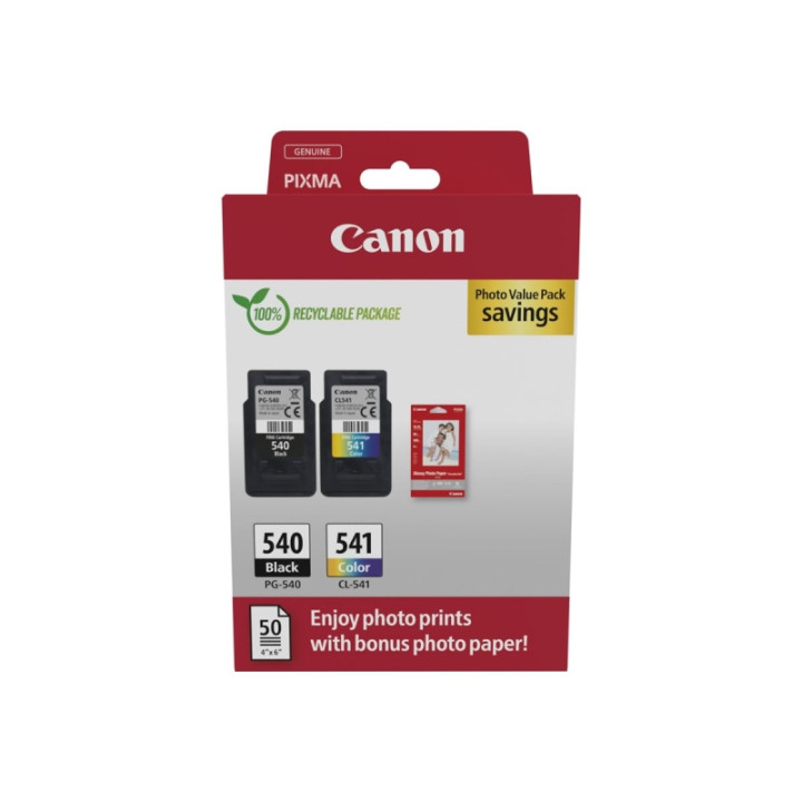 Pack CANON PG-540 CL-541 + PAPIER PHOTO  5225B013