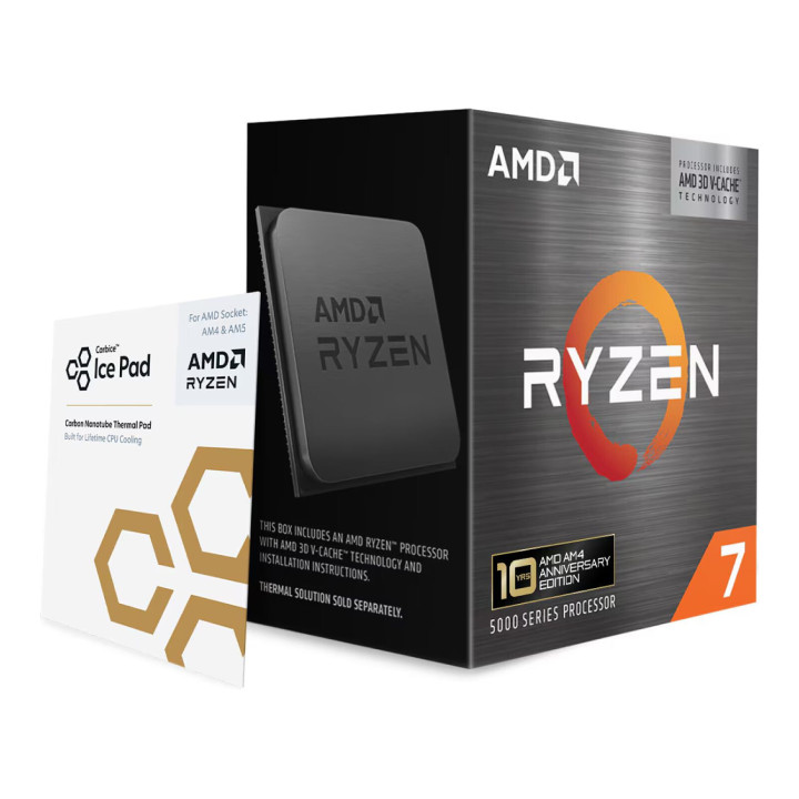 AMD RYZEN 7 5800X3D 4.5ghz 8 coeurs 16 coeurs 100mb BOITE sans VR AM4