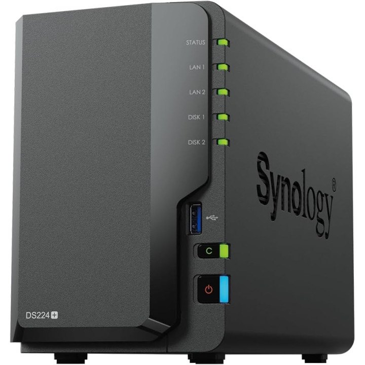 Serveur NAS SYNOLOGY DS224+ -2 baies 4coeurs 2- 2.7ghz max