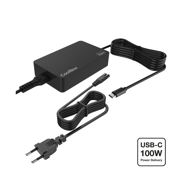 Chargeur universel USB-C 100 W GaN CoolBox NB100 – câble 1,20 m