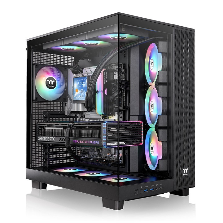 Boîtier PC Thermaltake View 380 XL TG ARGB Noir ATX | PC SARL