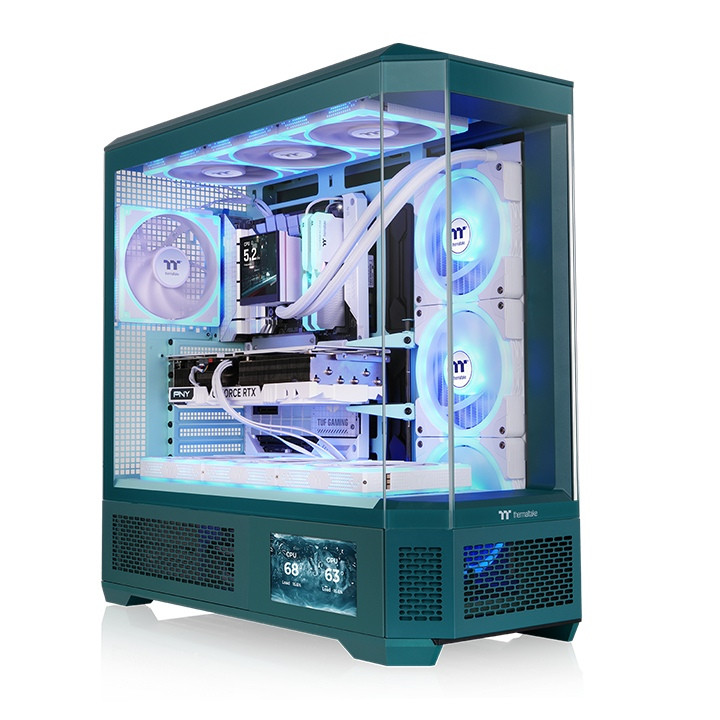 Boitier THERMALTAKE View 600 TG Transformative teal bleu ATX