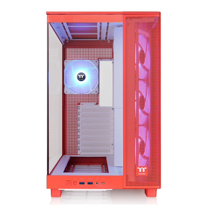 Boîtier PC Thermaltake View 380 XL TG ARGB Orange ATX | PC SARL