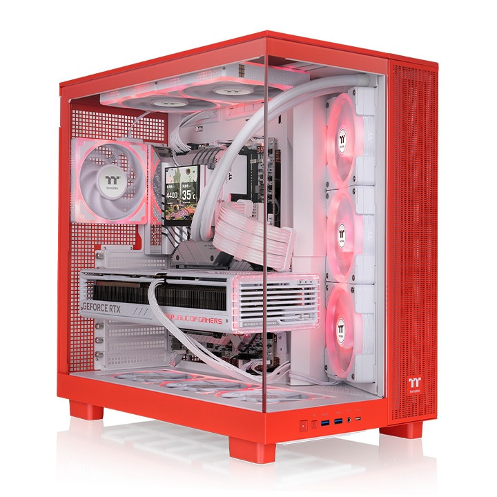 Boîtier PC Thermaltake View 380 XL TG ARGB Orange ATX | PC SARL