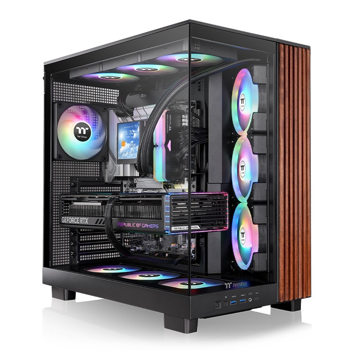 Boîtier PC Thermaltake View 380 XL WS ARGB bois Noir ATX