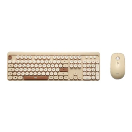 Ensemble clavier + souris sans fil + tapis We Pop Beige crème