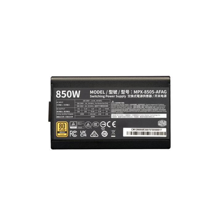 Alimentation PC Cooler Master Elite 850 W 80+ Gold modulaire