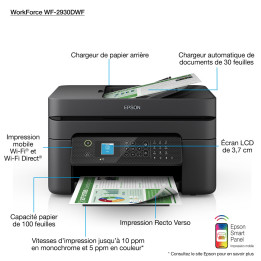 Multifonction EPSON WF-2930DWF imp scan copie RV wifi usb ecran