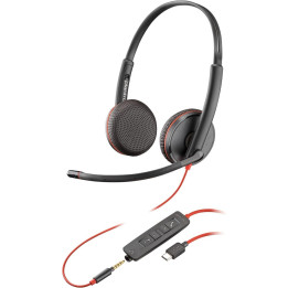 Micro-casque Poly Blackwire 3325 USB-C / jack / USB-A | PC SARL