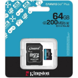 Carte microSD Kingston Canvas Go! Plus 64 Go SDCG3/64GB