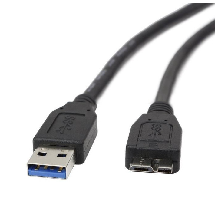 Cable USB 3.0 A vers micro USB 3.0 B -boitier disque dur 2.5 externe 1.80m
