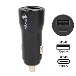 Chargeur allume-cigare USB + USB-C 12 W | PC SARL