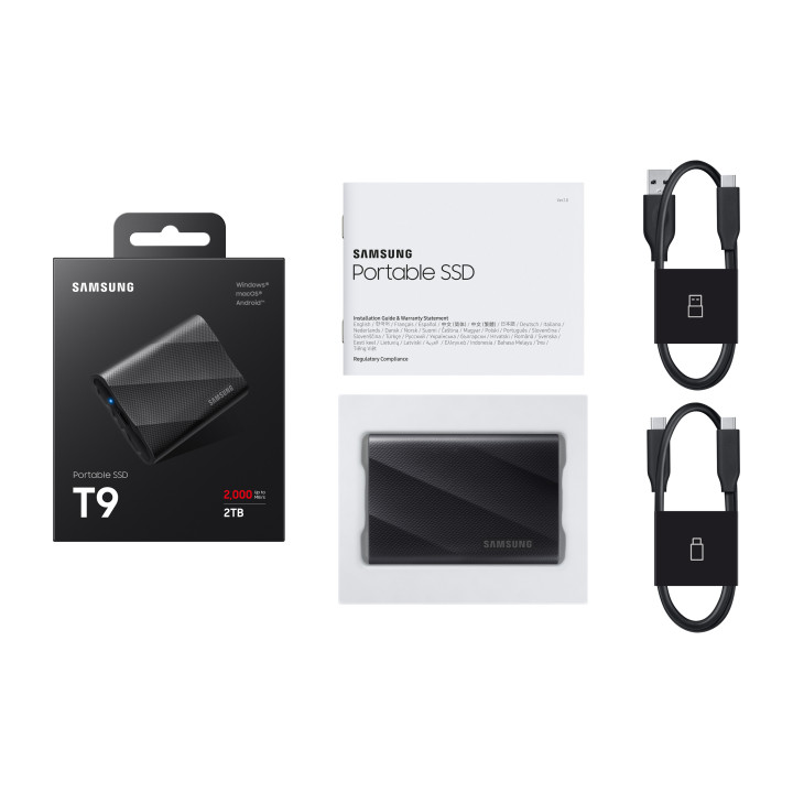 SSD externe Samsung T9 2 To MU-PG2T0B/EU Noir | PC SARL