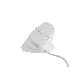Souris verticale Natec Crake 2 Pro blanche filaire RVB | PC SARL