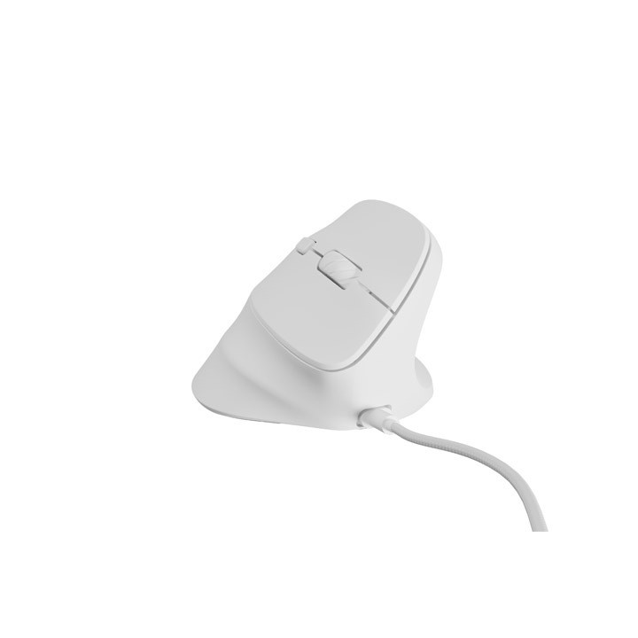 Souris verticale Natec Crake 2 Pro blanche filaire RVB | PC SARL