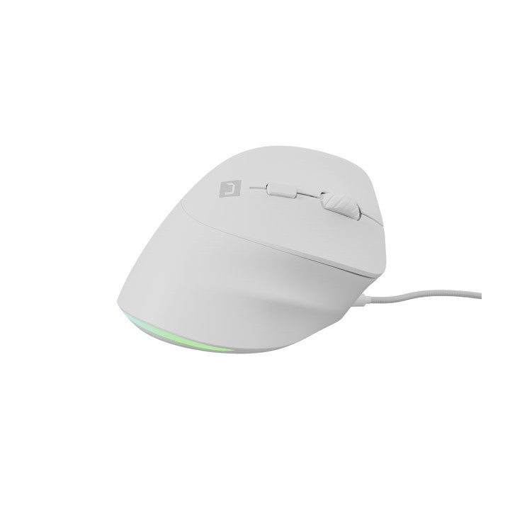 Souris verticale Natec Crake 2 Pro blanche filaire RVB | PC SARL