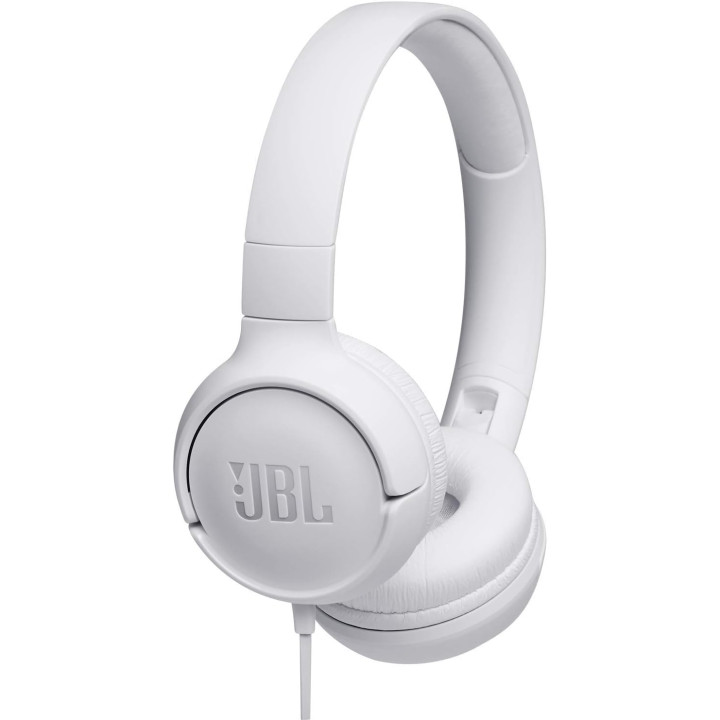 Casque filaire JBL Tune 500 blanc avec micro – jack 3,5 mm