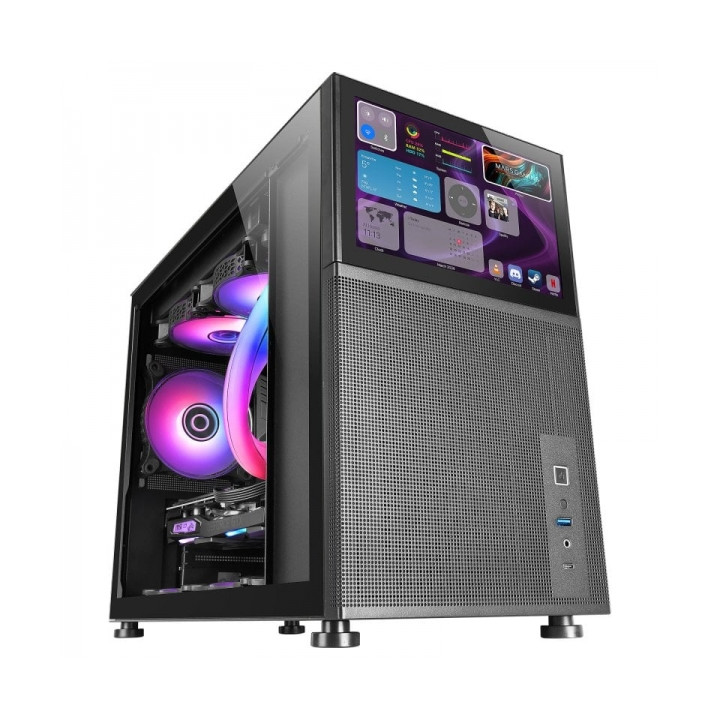 Boitier gamer MARS GAMING MC-LCD ecran LCD 8' mATX