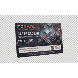 Carte cadeau PC SARL 5 € – valable 18 mois | PC SARL