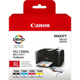 PACK 4 cartouches ORIGINALES PGI1500XL couleurs et noire.