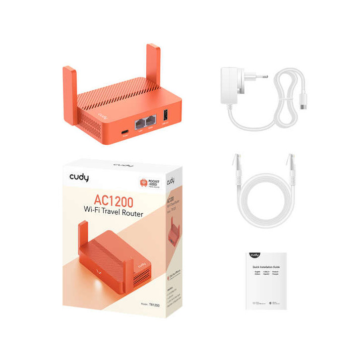 Point d acces wifi CUDY TR1200 2 antennes ORANGE