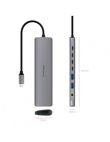 Hub USB-C vers 4x USB-C 2x USB 3.0...