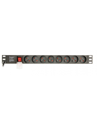 Panneau 19 1U multiprises 8 prises...