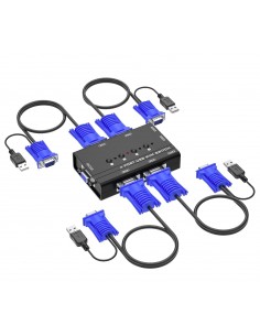 KVM 4 ports vga usb avec...
