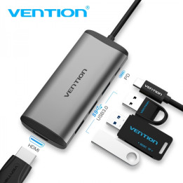 Dock USB-C vers HDMI 4K + 3x USB3.0 + USB-C charge  PD87W