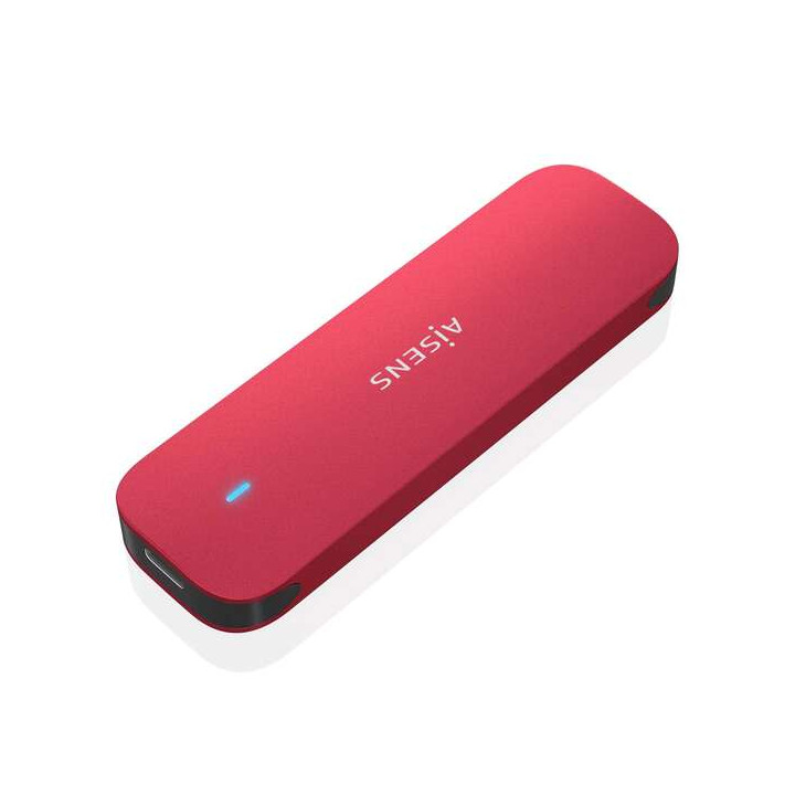 Boitier M.2 SSD NVMe  vers  usb-c  3.2 -ROUGE - adapt USB VERS USB-C en option-
