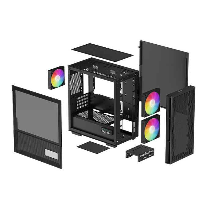 Boitier DEEPCOOL CH360 Digital noir mATX avec temperature affichée