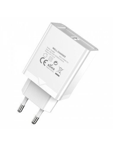 Chargeur telephone USB 5V 2.4A 12w blanc