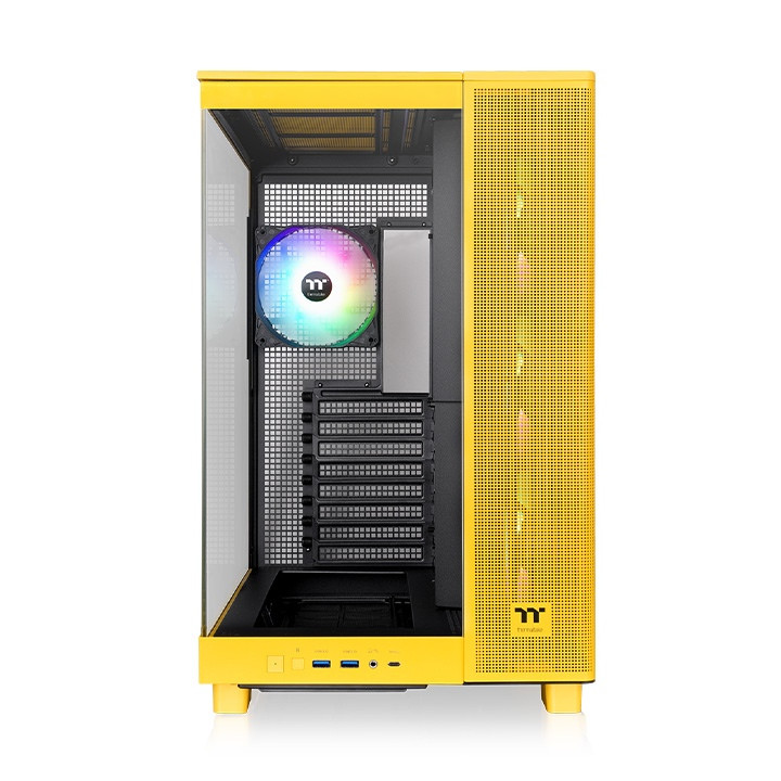 Boitier THERMALTAKE View 380XL TG + 4 ventil argb couleur jaune