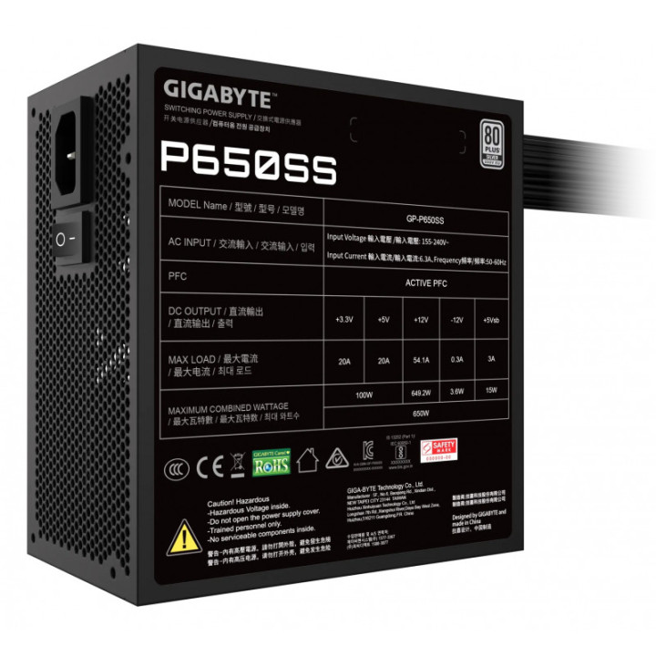 Alimentation 650W GIGABYTE GP-P650SS 80+Silver