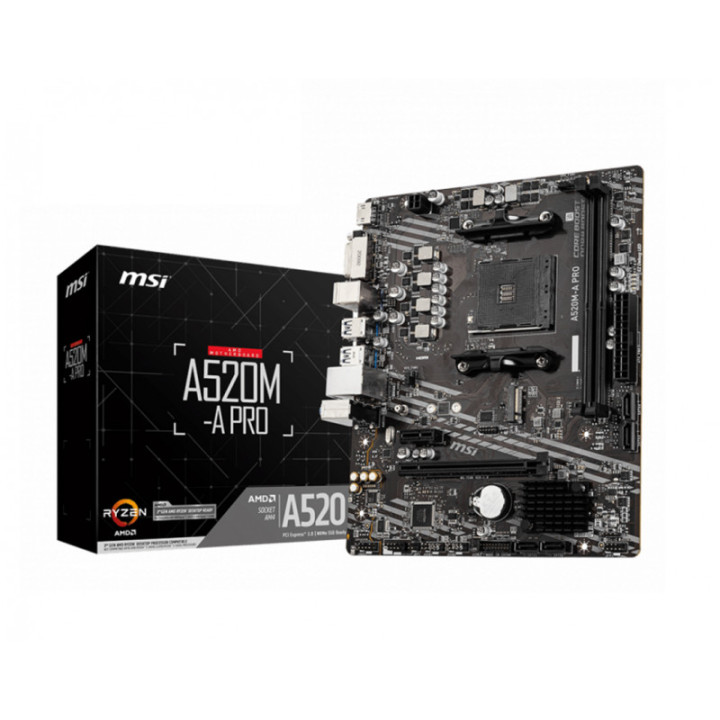 Carte mere MSI A520M-A-PRO 2D4 MATX am4
